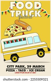 FOOD TRUCK VECTOR DESIGN POSTER 