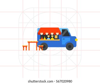 Food Truck Vector Icon