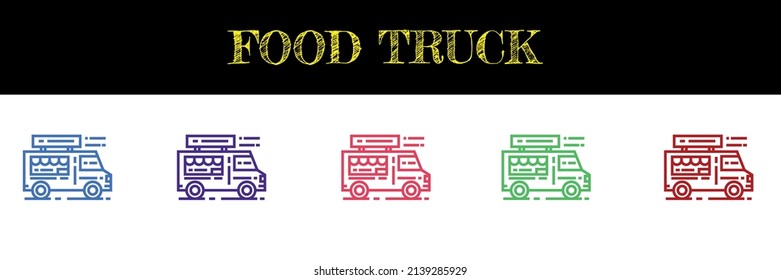 food truck vector icon, Vector EPS 10 illustration style