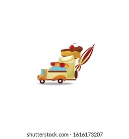 Food truck Vector icon illustration