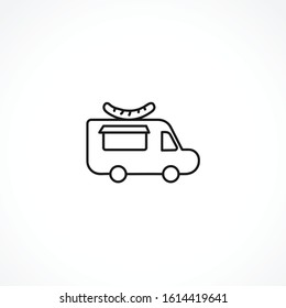 food truck vector icon on white background