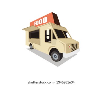Food truck. Vector illustration.