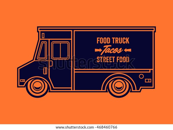 Food truck\
vector illustration. Street food.\
Tacos.