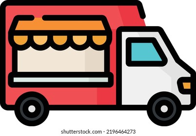 food truck vector on white background. isolated Vector icon