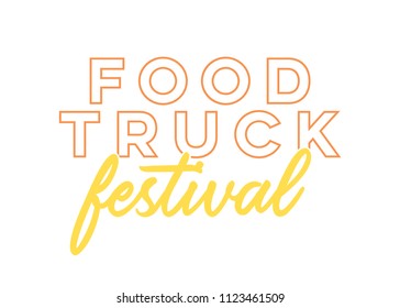 Food Truck Vector Text Background