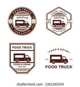Food Truck vintage logo