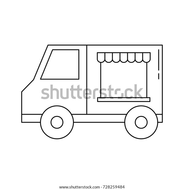 Food Trucks Design Stock Vector Royalty Free 728259484