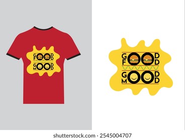 Food T-shirt Design Vector Illustration