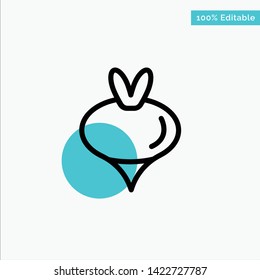 Food, Turnip, Vegetable, Spring turquoise highlight circle point Vector icon