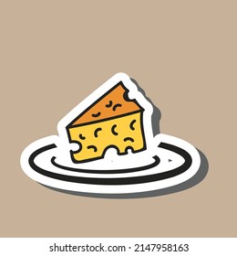 Food type icon sticker with light brown background