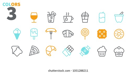 Food UI Pixel Perfect Well-crafted Vector Thin Line Icons 48x48 Ready for 24x24 Grid for Web Graphics and Apps. Simple Minimal Pictogram Part 2-3