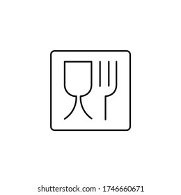 Food use symbols. Icon to line of food products.