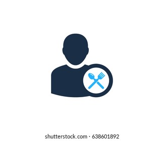 Food User Icon Logo Design Element