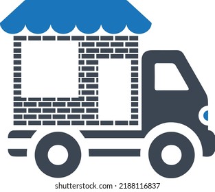 Food Van Icon On White Background