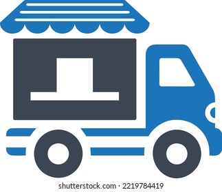 Food Van Icon  On White Background