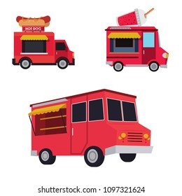 Food van vector collection
