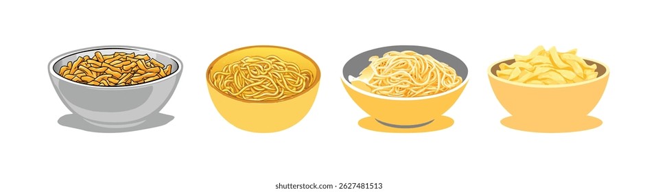 Variedade de Alimentos em Bowls Design Modelo