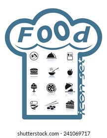 food vector black icon on white background