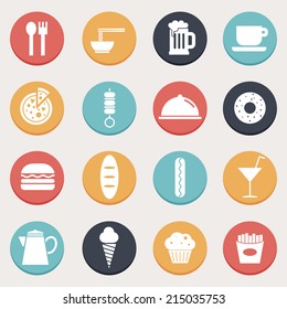 Food Vector Button Set