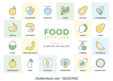 Food Vector Colored Icons 1