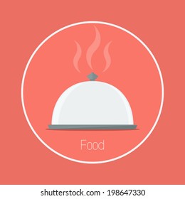 Food : Vector Food Cover Icon Flat Design