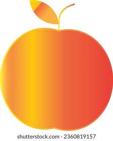 food vector design- vector design- creative design- orange - Apple - ripe food design- 