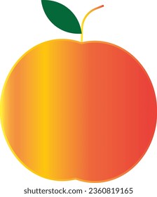 food vector design- vector design- creative design- orange - Apple - ripe food design- 