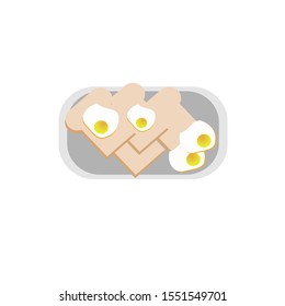 food vector designs namely bread and eggs