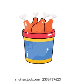 Food vector filled outline Sticker. EPS 10 file