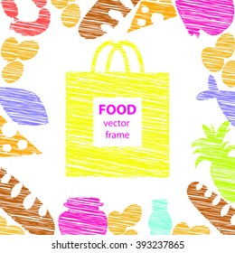 Food vector frame