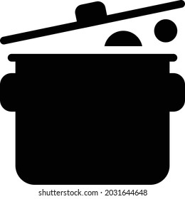 icono plano de glifo vector de alimento
