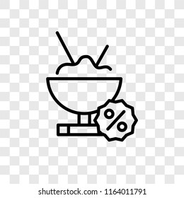 Food vector icon isolated on transparent background, Food logo concept