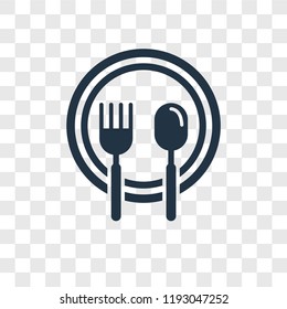 Food vector icon isolated on transparent background, Food transparency logo concept