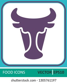 Food Vector Icon. Meat, beef