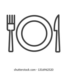 Food vector icon in modern flat style isolated.  