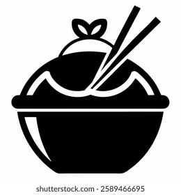 Food vector icon on white background.