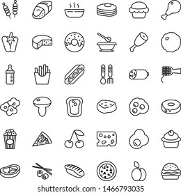 Food vector icon set