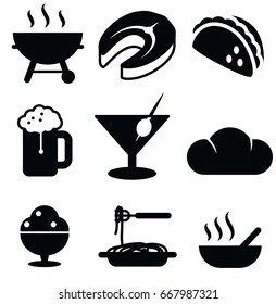 food vector icon set