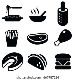 food vector icon set