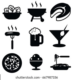food vector icon set