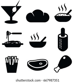 food vector icon set