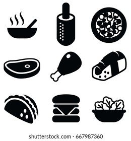food vector icon set