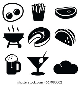 food vector icon set