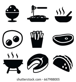 food vector icon set
