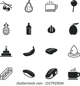 food vector icon set such as: wasabi, idea, pair, hotdog, taste, juicy, bbq, water, kid, cream, part, bakery, web, group, guava, vegan, waste oil, painting, container, chinese, nipple, label, soy