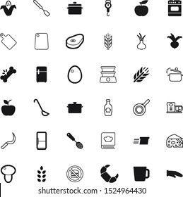 food vector icon set such as: medical, bone, style, bbq, cappuccino, bake, traditional, protective, red, grilled, gift, ear, beef, mustard, weight, scale, banner, glyph, ketchup, mixer
