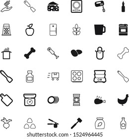 food vector icon set such as: furniture, grated, moving, nobody, wood, electricity, piece, sauce, pottery, mixing, refrigerator, delivery, sweet, bread, bake, sharp, traditional, shipping, press