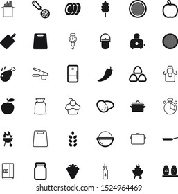 food vector icon set such as: time, bakery, chrome, candy, muffin, timer, fitness, cayenne, chocolate, watch, instrument, new, green, harvest, potatoes, plates, men, blackberry, cool, barley, label