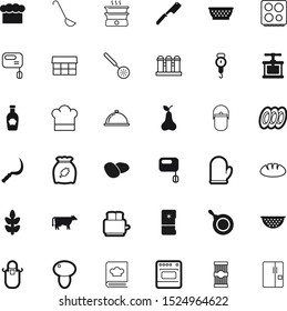 food vector icon set such as: banquet, negative, cornflakes, mitten, sickle, male, milk, fair, farming, freshness, shop, campfire, tray, cow, recipe, pushing, platter, beef, trip, measurement