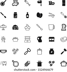 food vector icon set such as: pharmaceutical, shape, grinder, beverage, barbecue, vegetable, oat, processor, vial, caffeine, ice, jug, boxes, eggs, birthday, device, product, moving, courier, cheddar